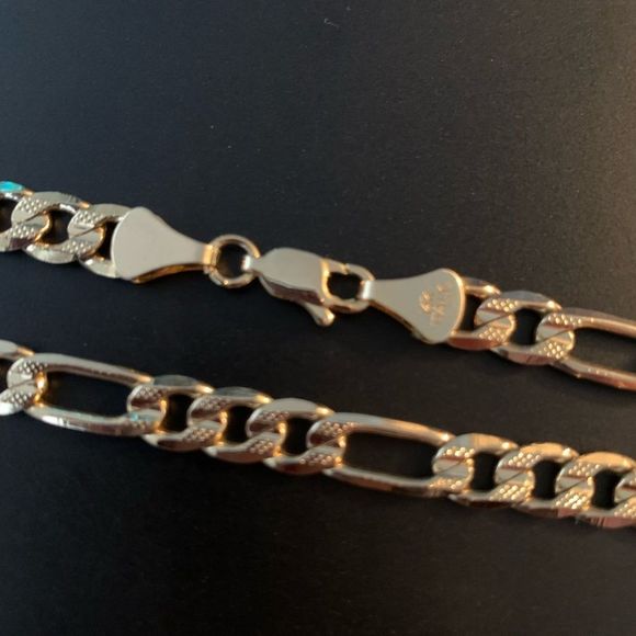 Other - 14K Gold Plated Figaro Chain Diamond Cut 24”